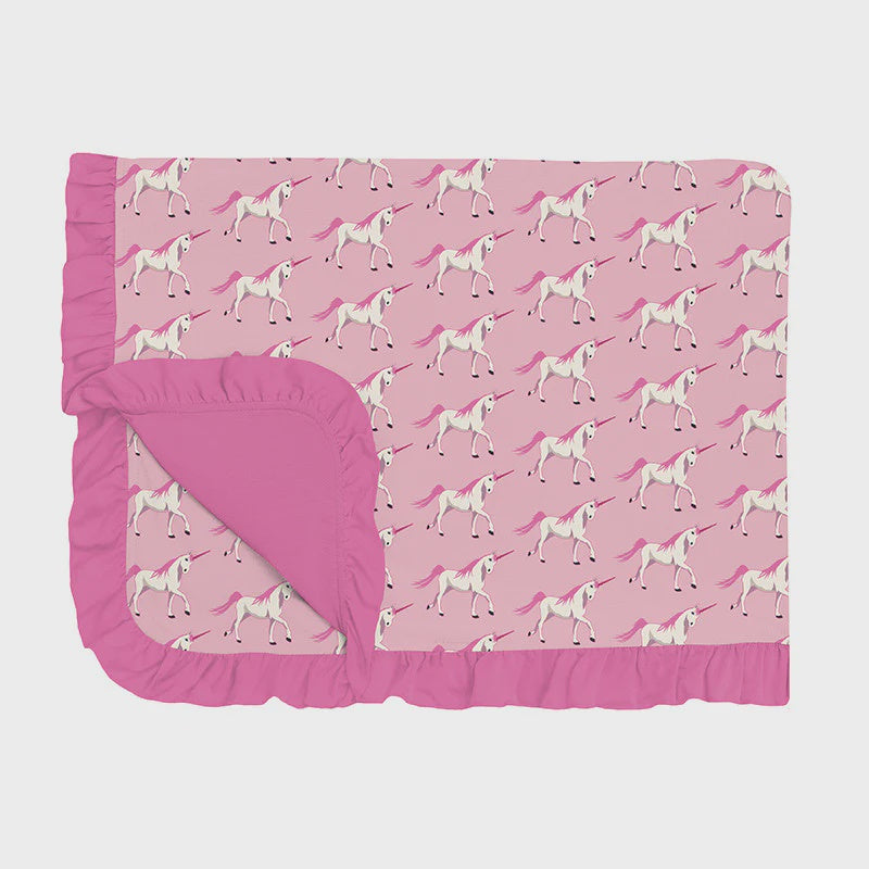 Ruffle Stroller Blanket-Cake Pop Prancing Unicorn