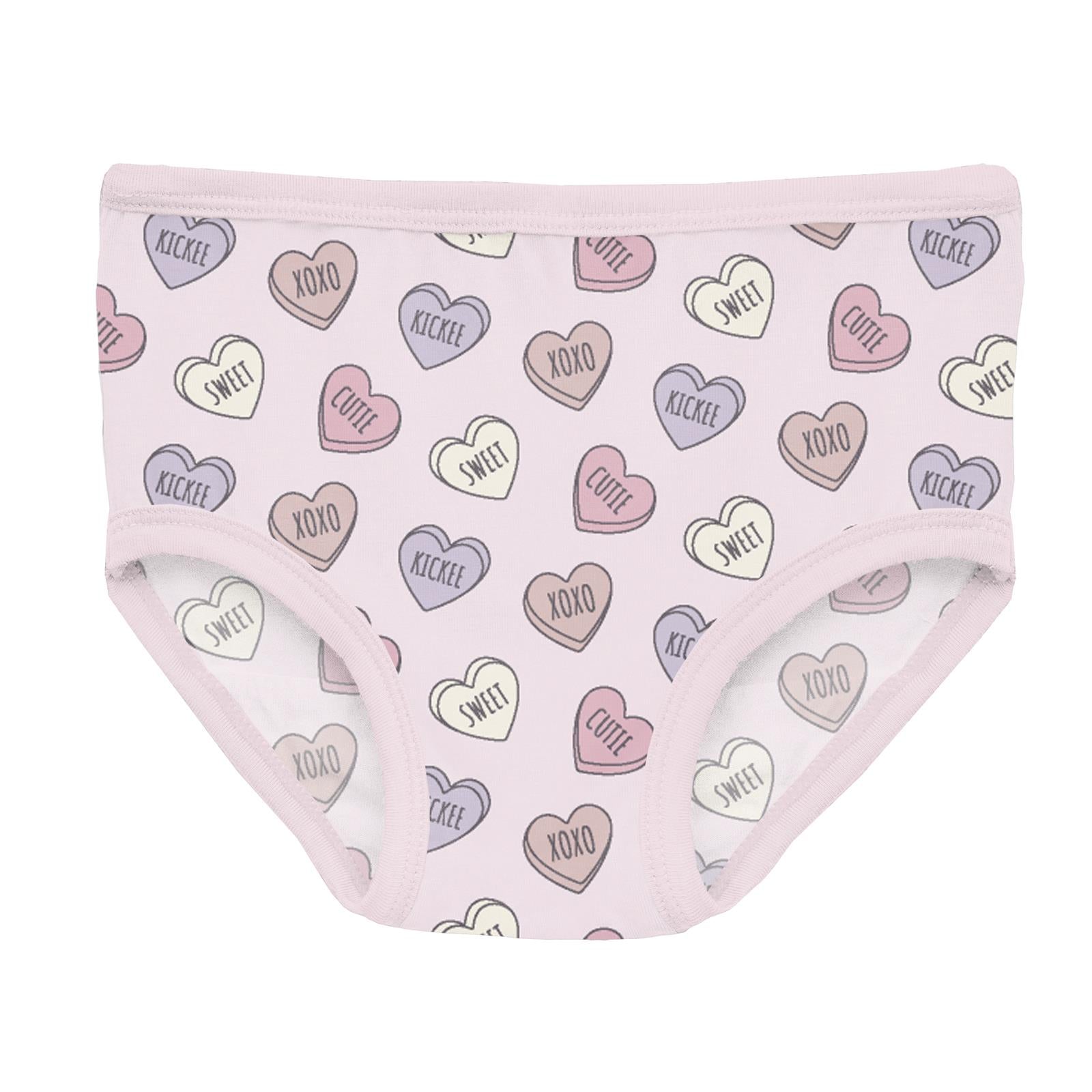 Print Girls Underwear Candy Hearts