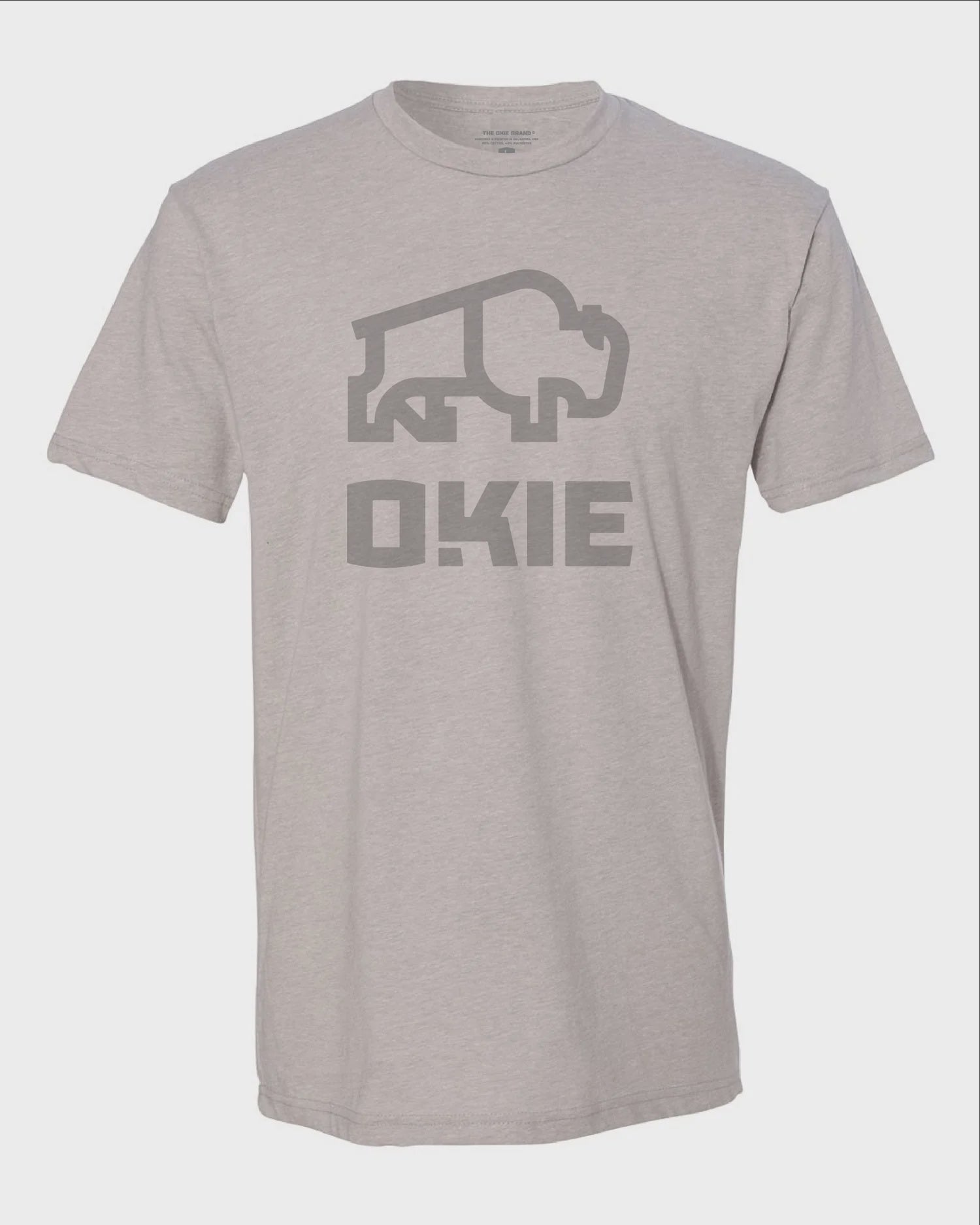 The Okie Brand Bison Graphic Tee-Grey