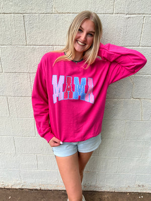 Mama Polka Dots Pink Sweatshirt
