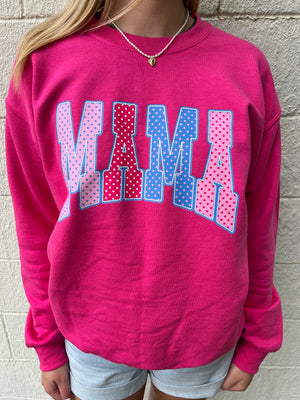 Mama Polka Dots Pink Sweatshirt