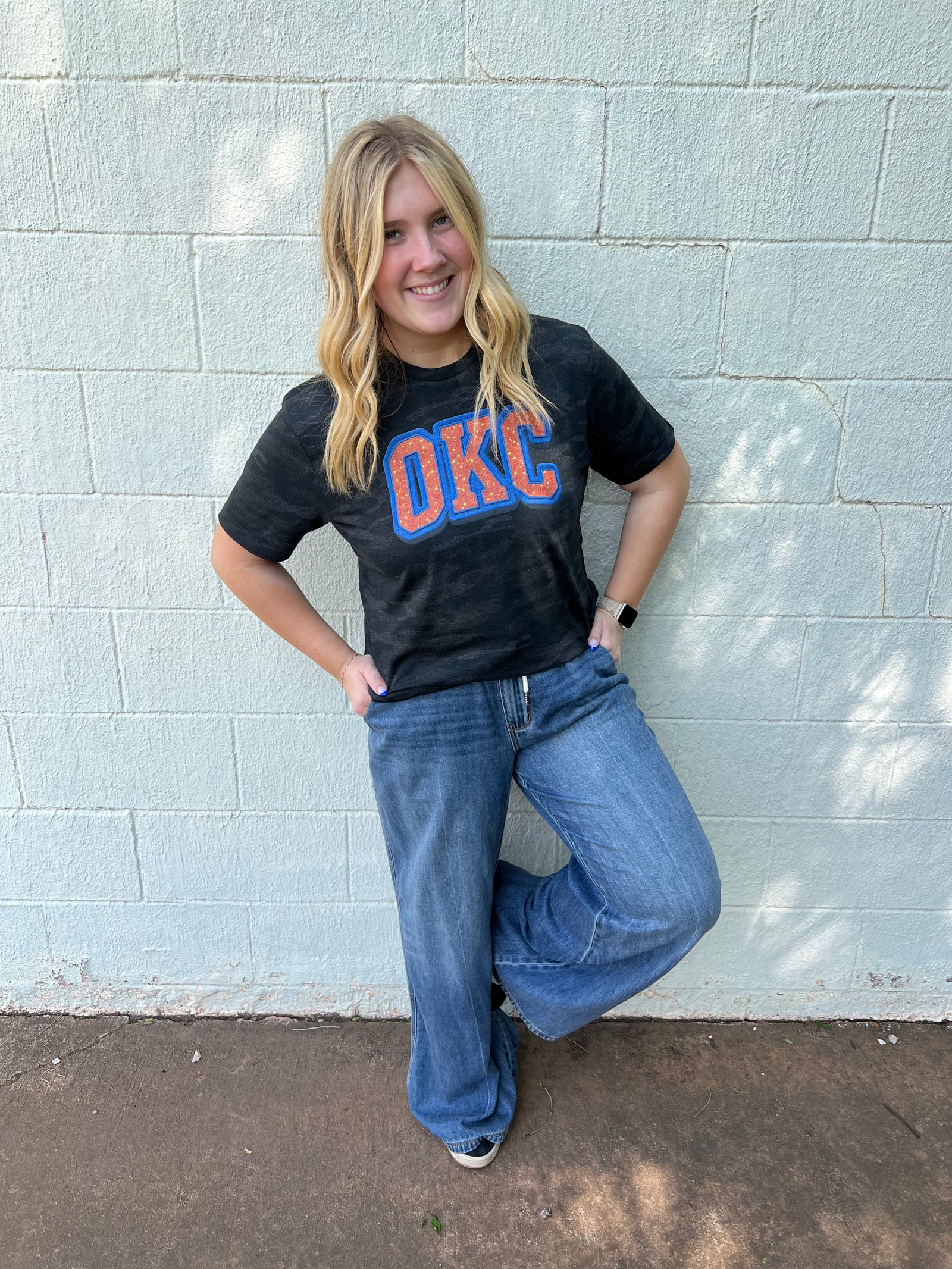 OKC  Storm Black Camo Graphic Tee