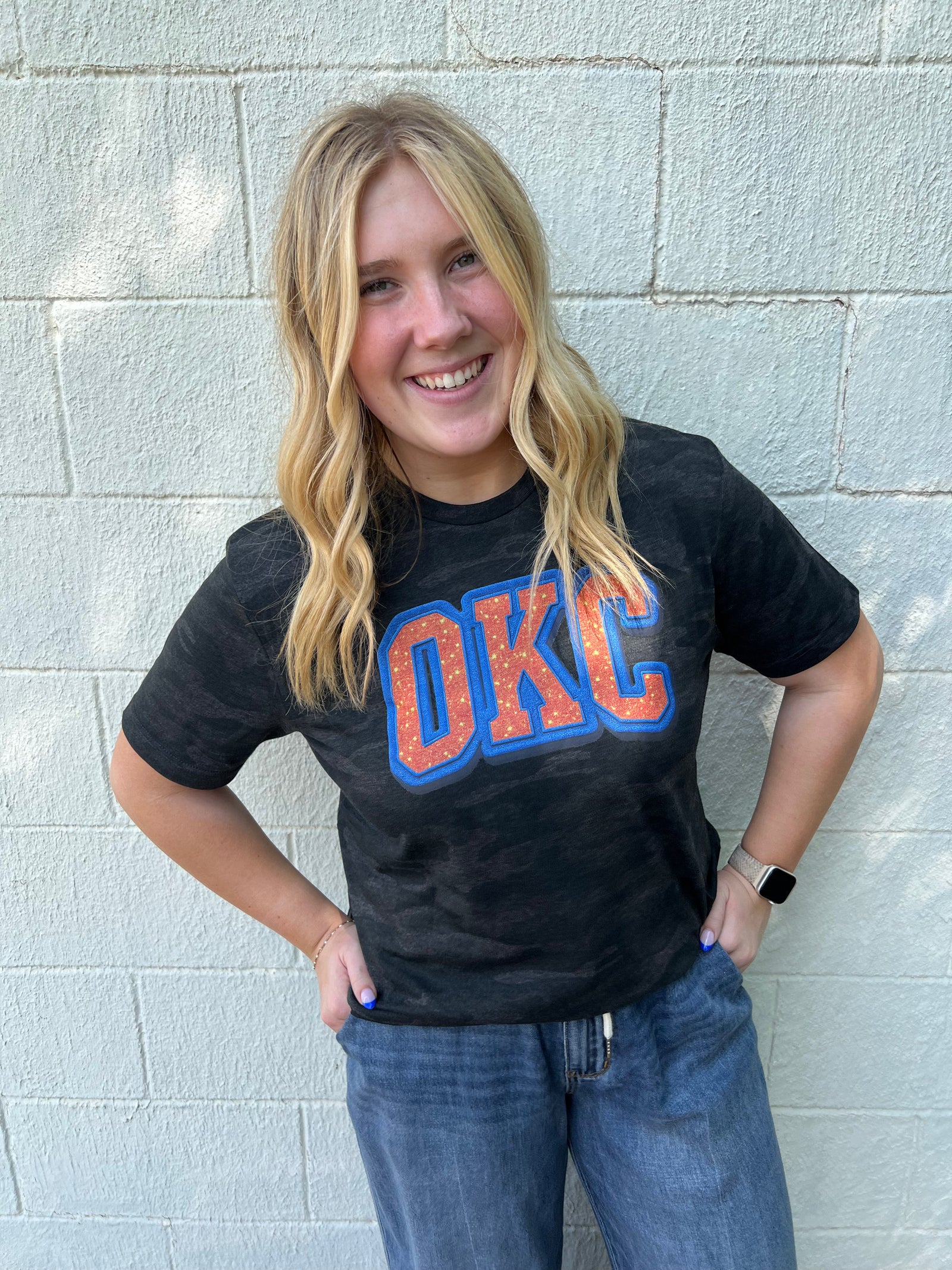 OKC  Storm Black Camo Graphic Tee