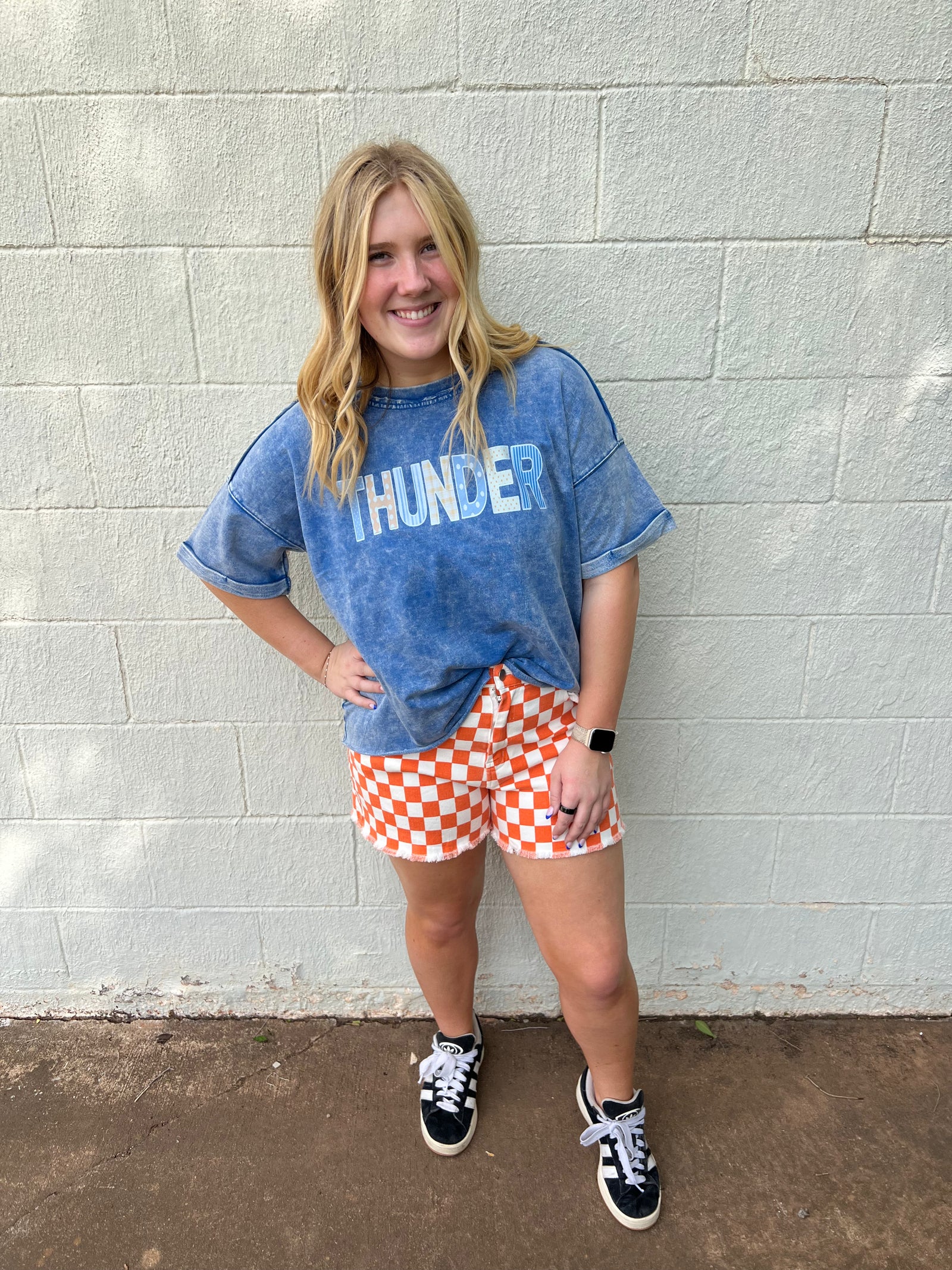 Thunder Acid Wash Blue Tee