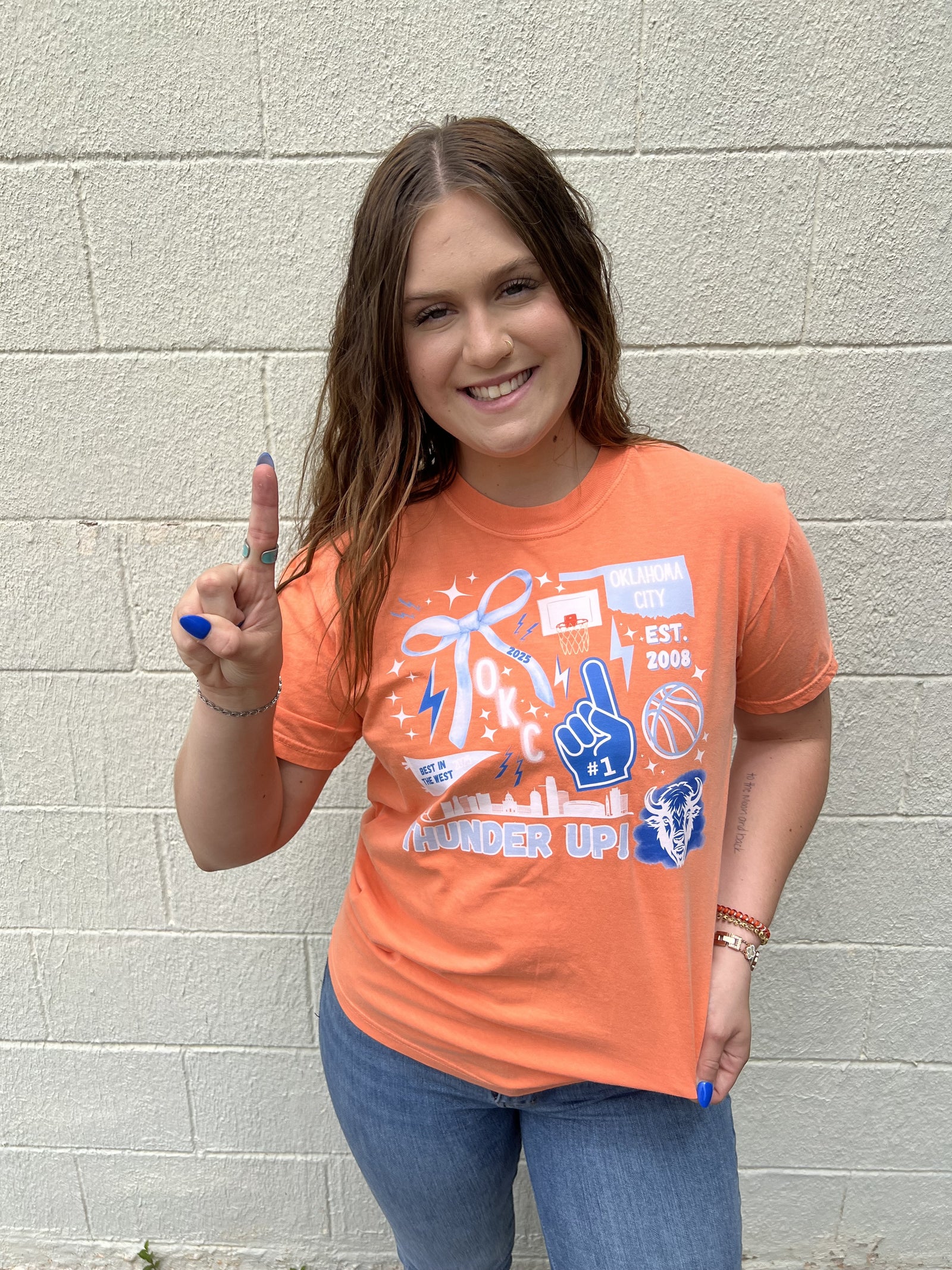 Thunder Doodle Graphic Tee Melon