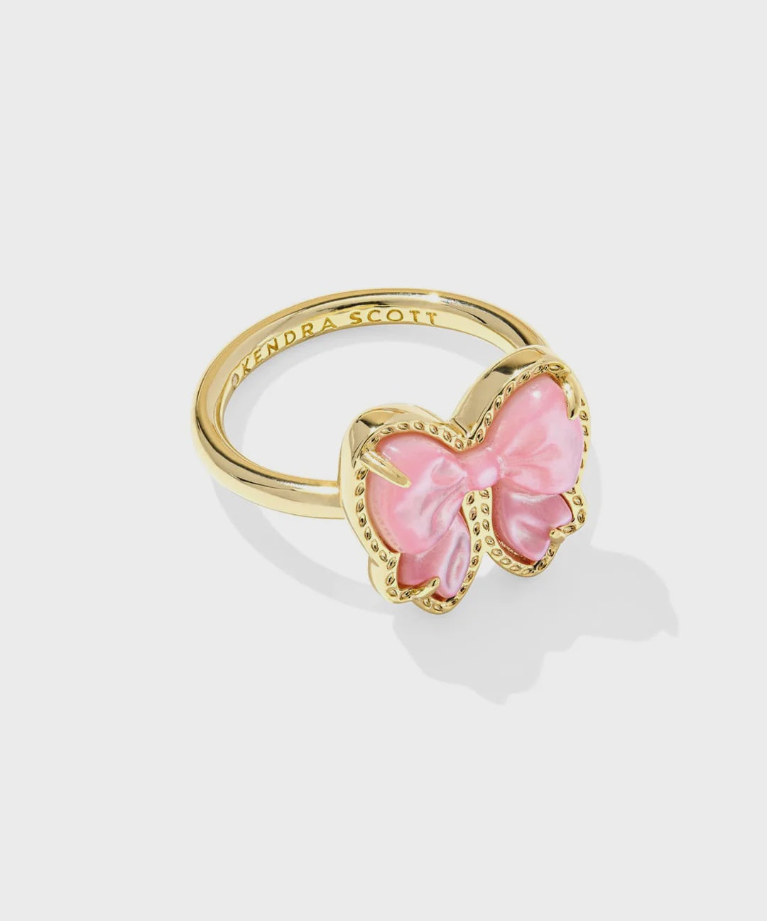 Haley Bow Band MOP Gold Blush Ring Kendra Scott