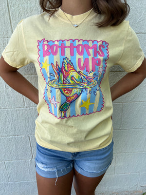Bottoms Up Graphic Tee Yellow