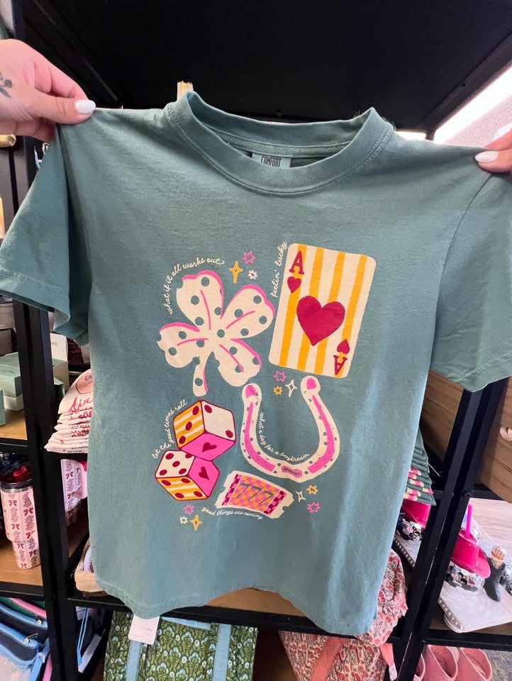 Good Luck Trinkets Graphic Tee Green