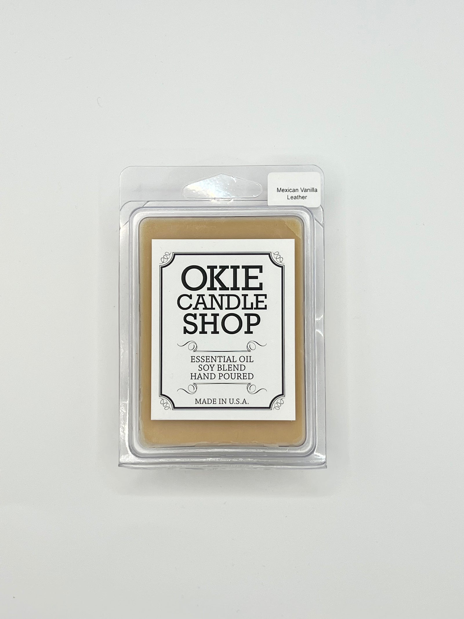 Okie Candle Wax Melts Mexican Vanilla Leather
