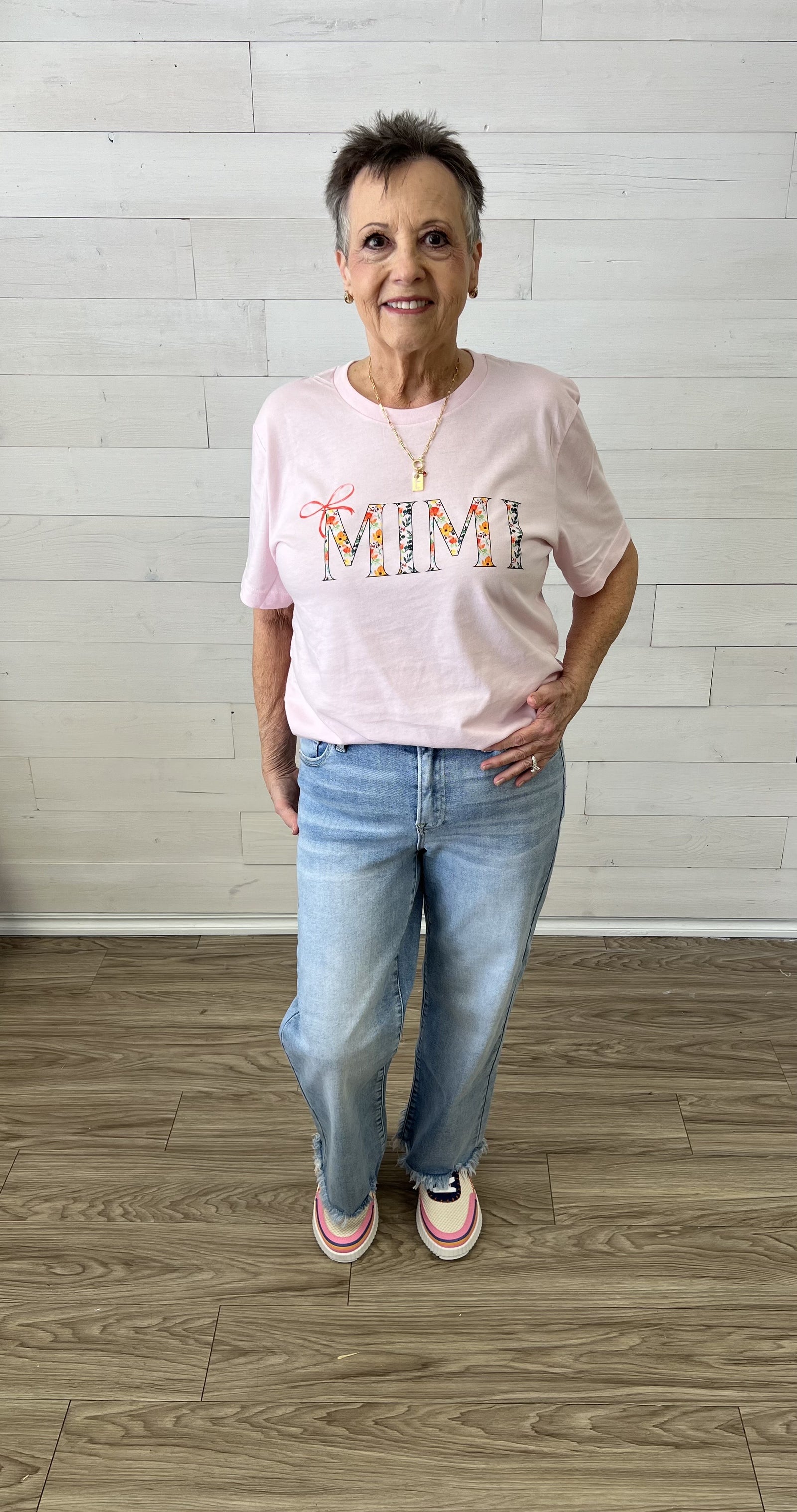 Floral Mimi Graphic Tee Pink