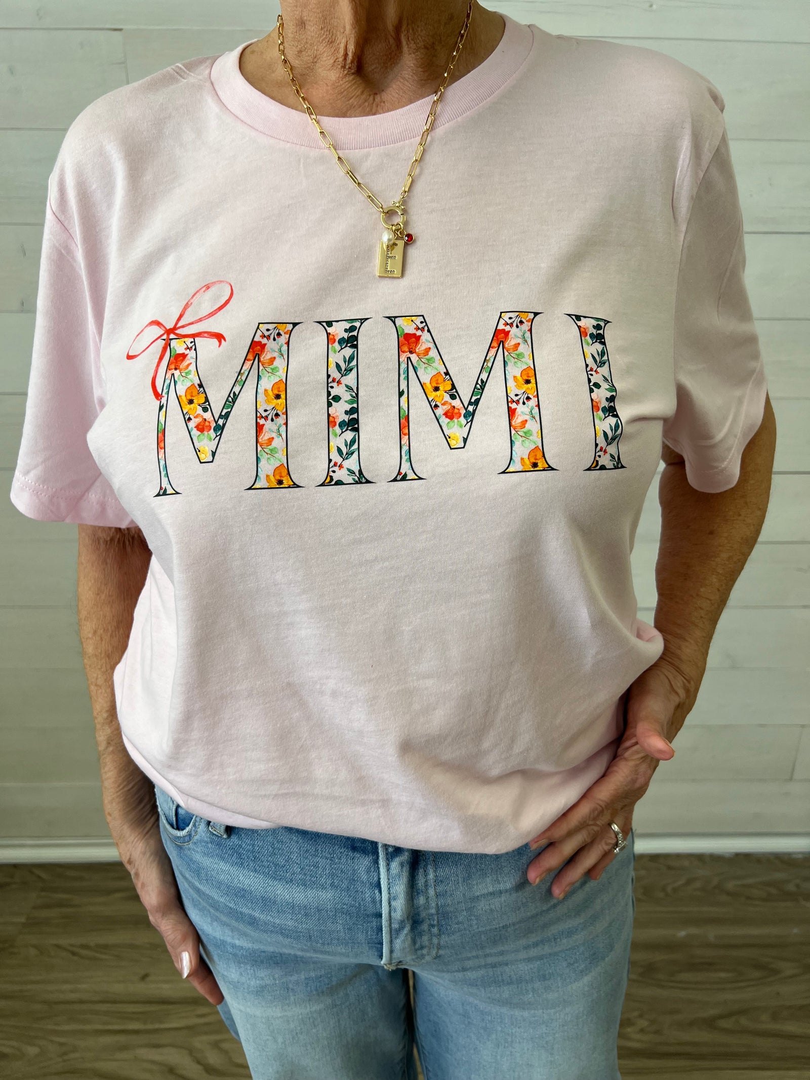Floral Mimi Graphic Tee Pink