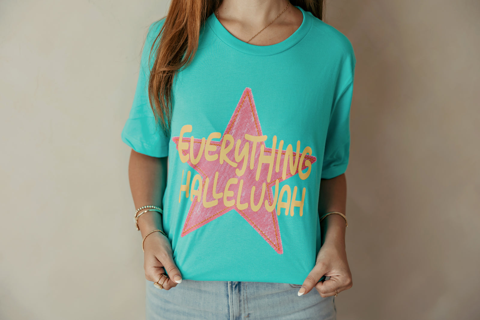 Everything Hallelujah Graphic Tee Green