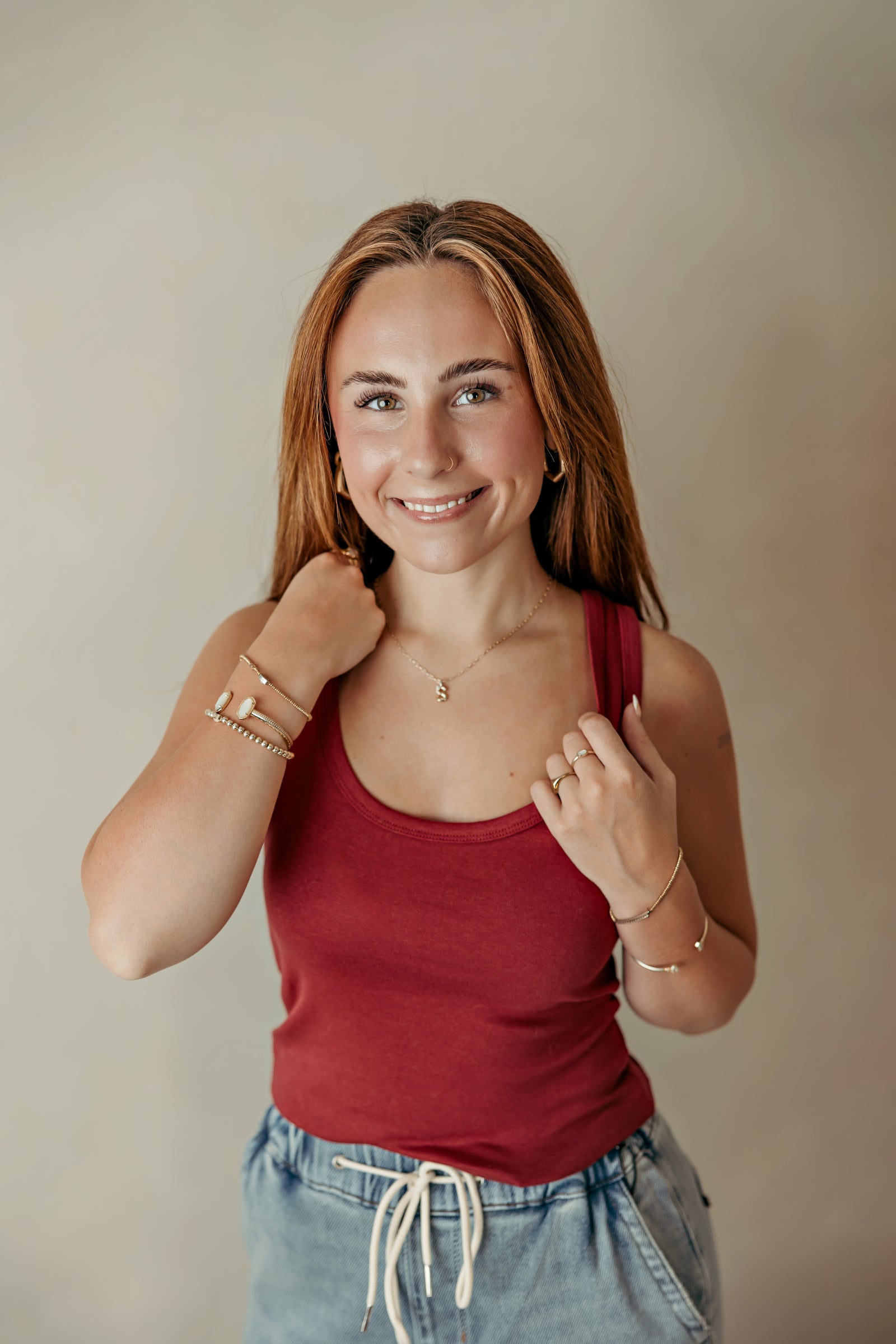 Dark Red Sleeveless Tank