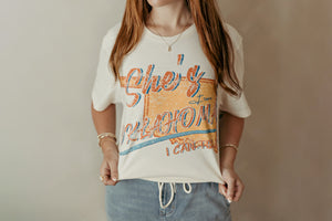 She's From Oklahoma Graphic Tee Ivory