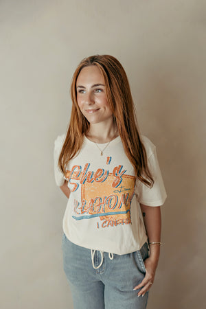 She's From Oklahoma Graphic Tee Ivory