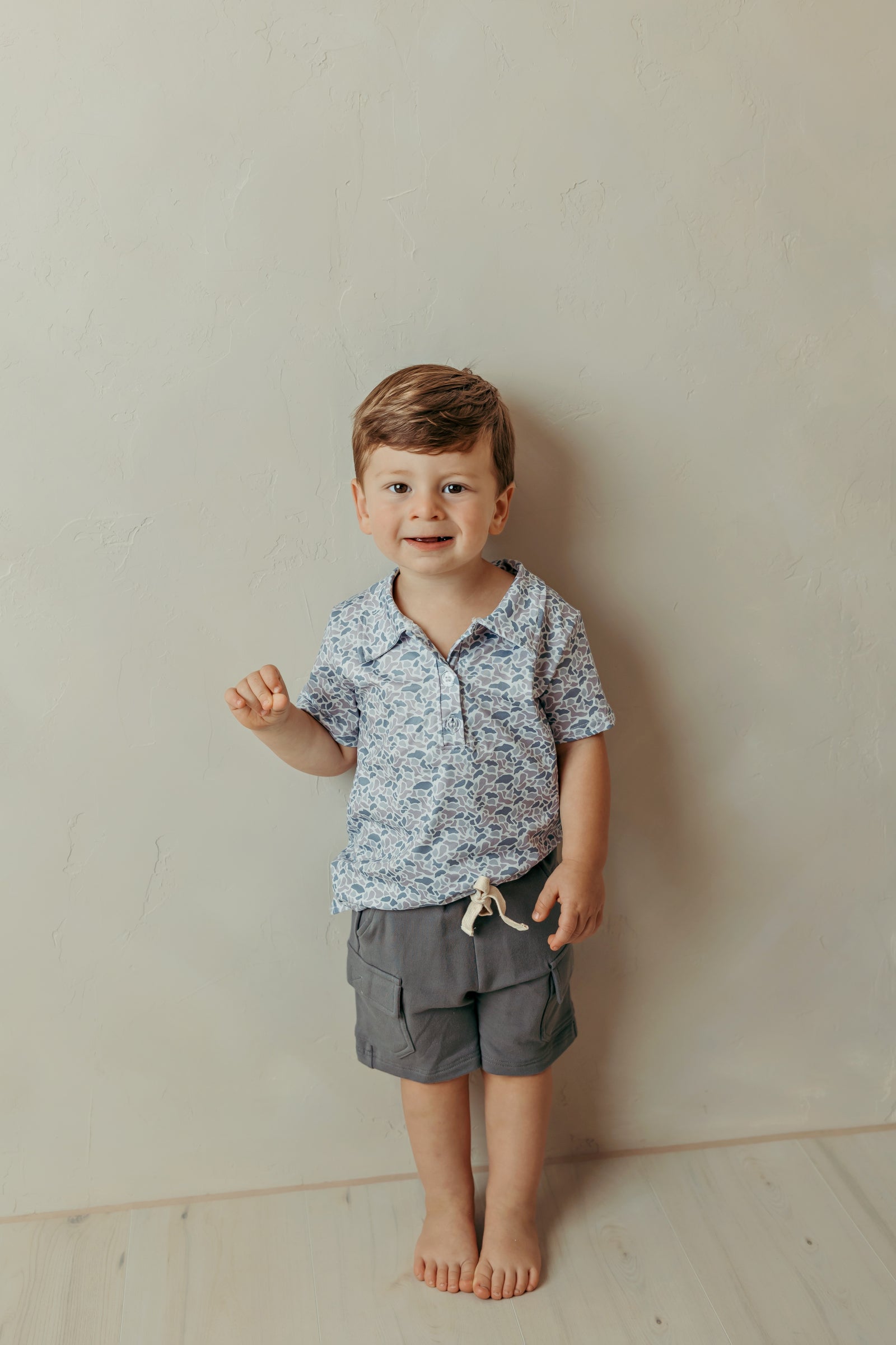 SS Urban Camo Boy Collar Shirt