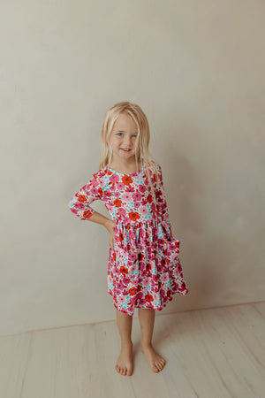 Secret Garden 3/4 Sleeve Pocket Twirl Dress