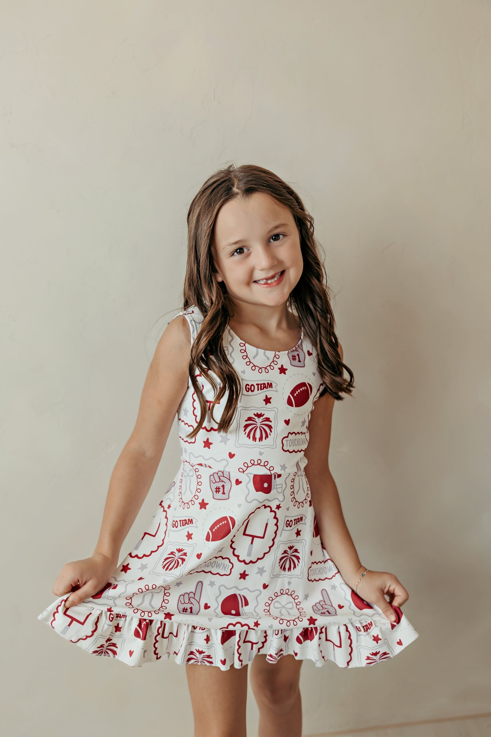 Maroon Go Team Girls Dress