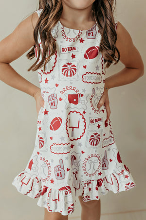 Maroon Go Team Girls Dress