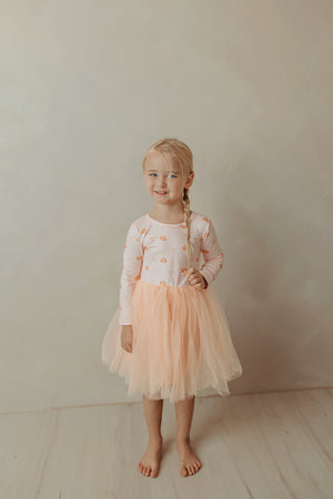 Gingham Pumpkins LS TuTu Dress