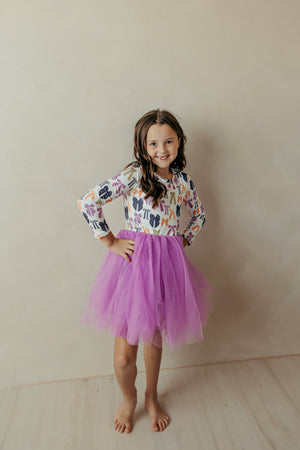 Tied With A Boo LS TuTu Dress