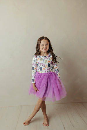 Tied With A Boo LS TuTu Dress