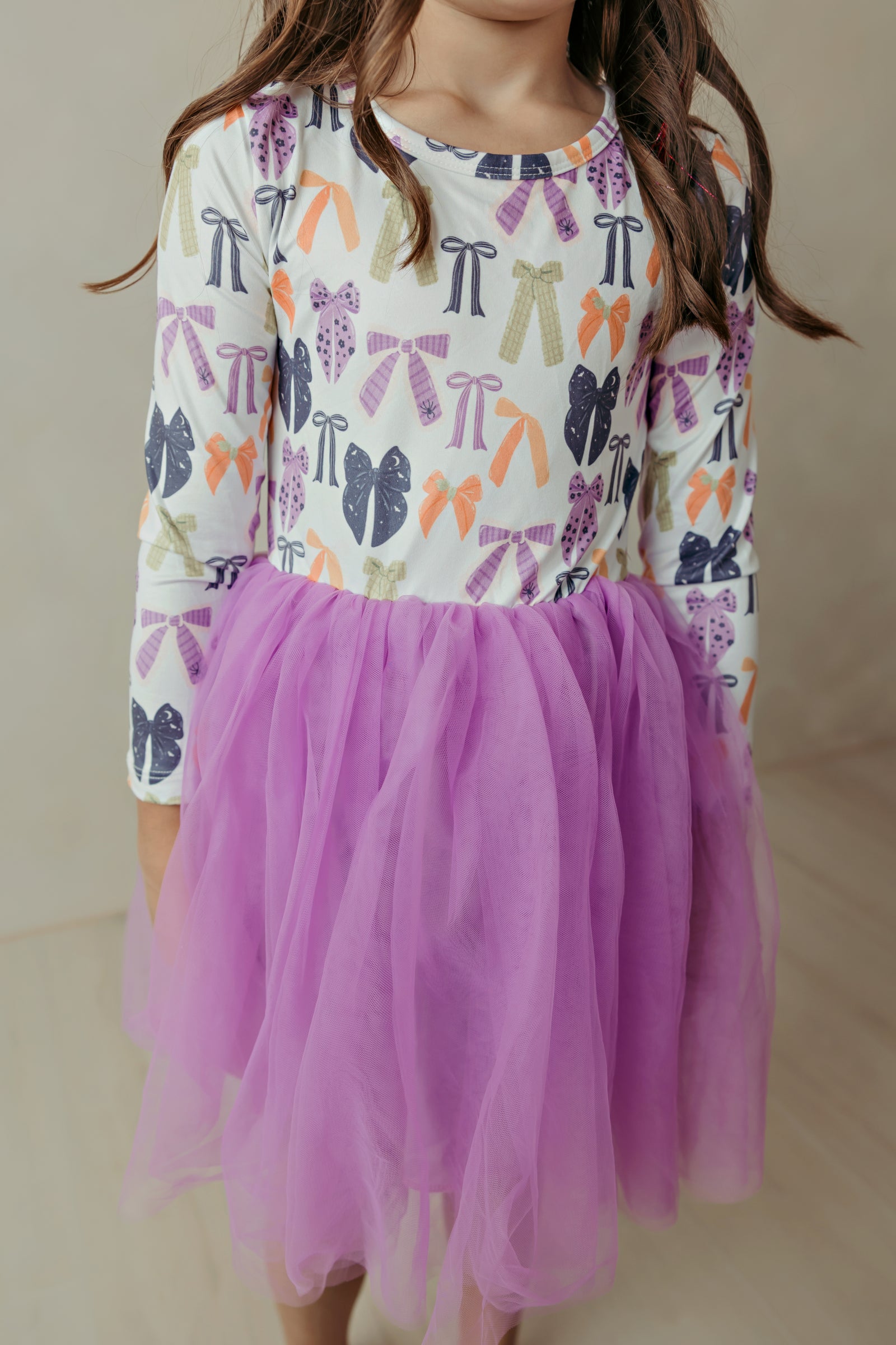 Tied With A Boo LS TuTu Dress