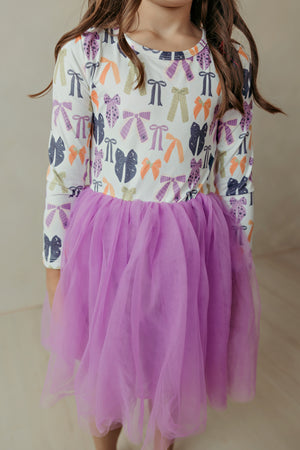 Tied With A Boo LS TuTu Dress
