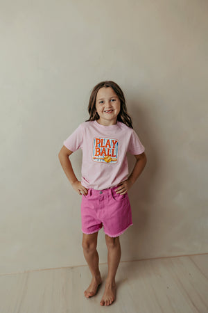 Kids Play Ball Softball Pink
