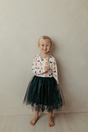 Pretty In Pumpkin LS TuTu Dress