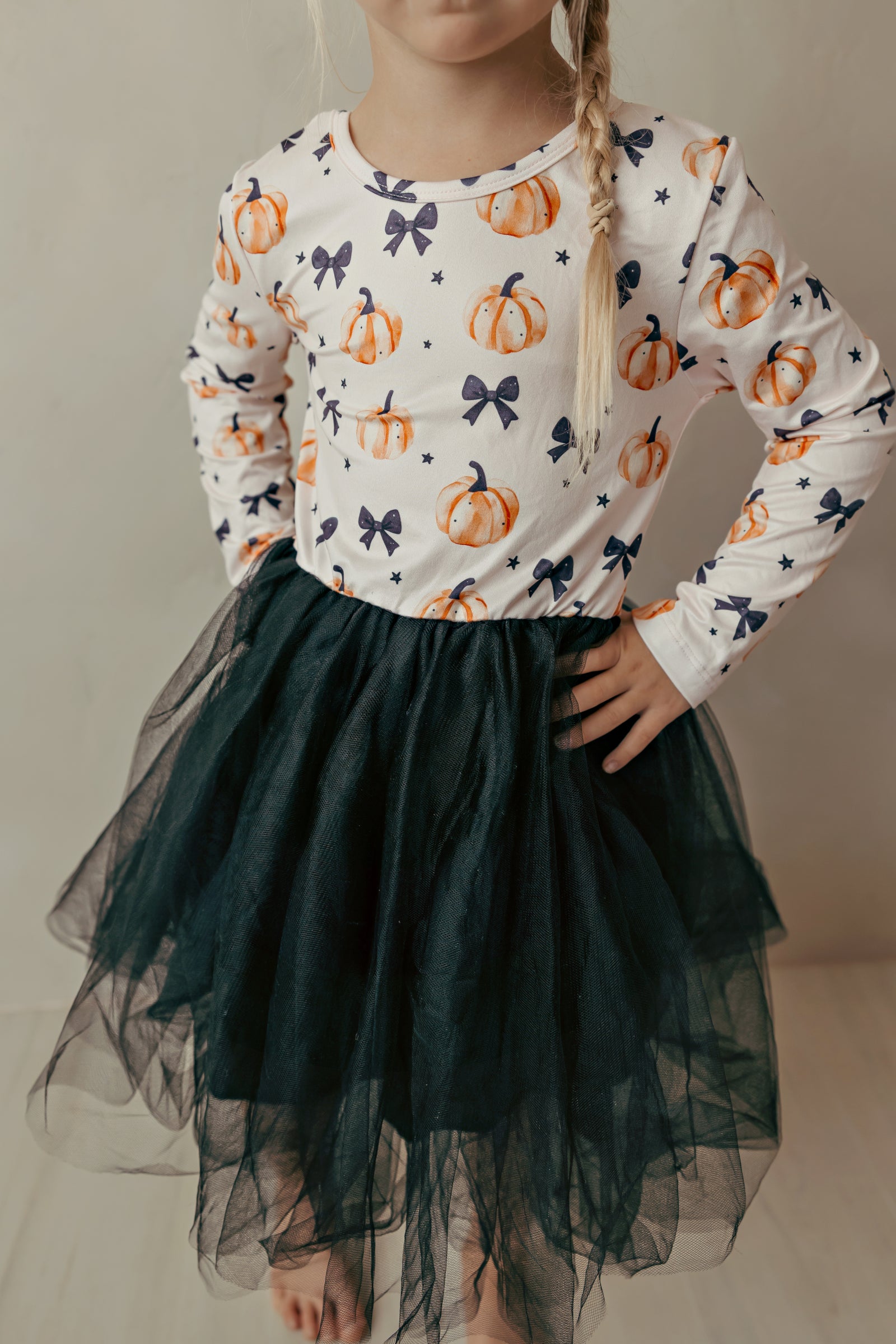 Pretty In Pumpkin LS TuTu Dress