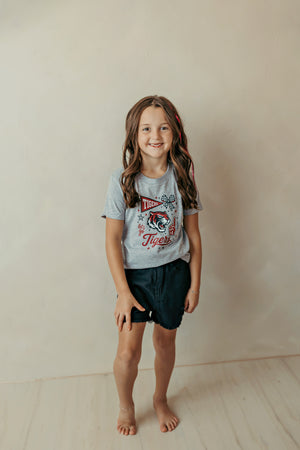Youth Tuttle Tigers Spirit Collage Graphic Tee Heather Grey