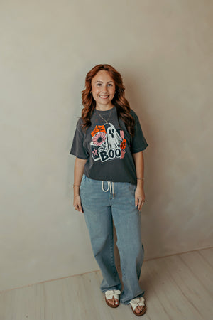 Adult Boo Ghost Graphic Tee Pepper