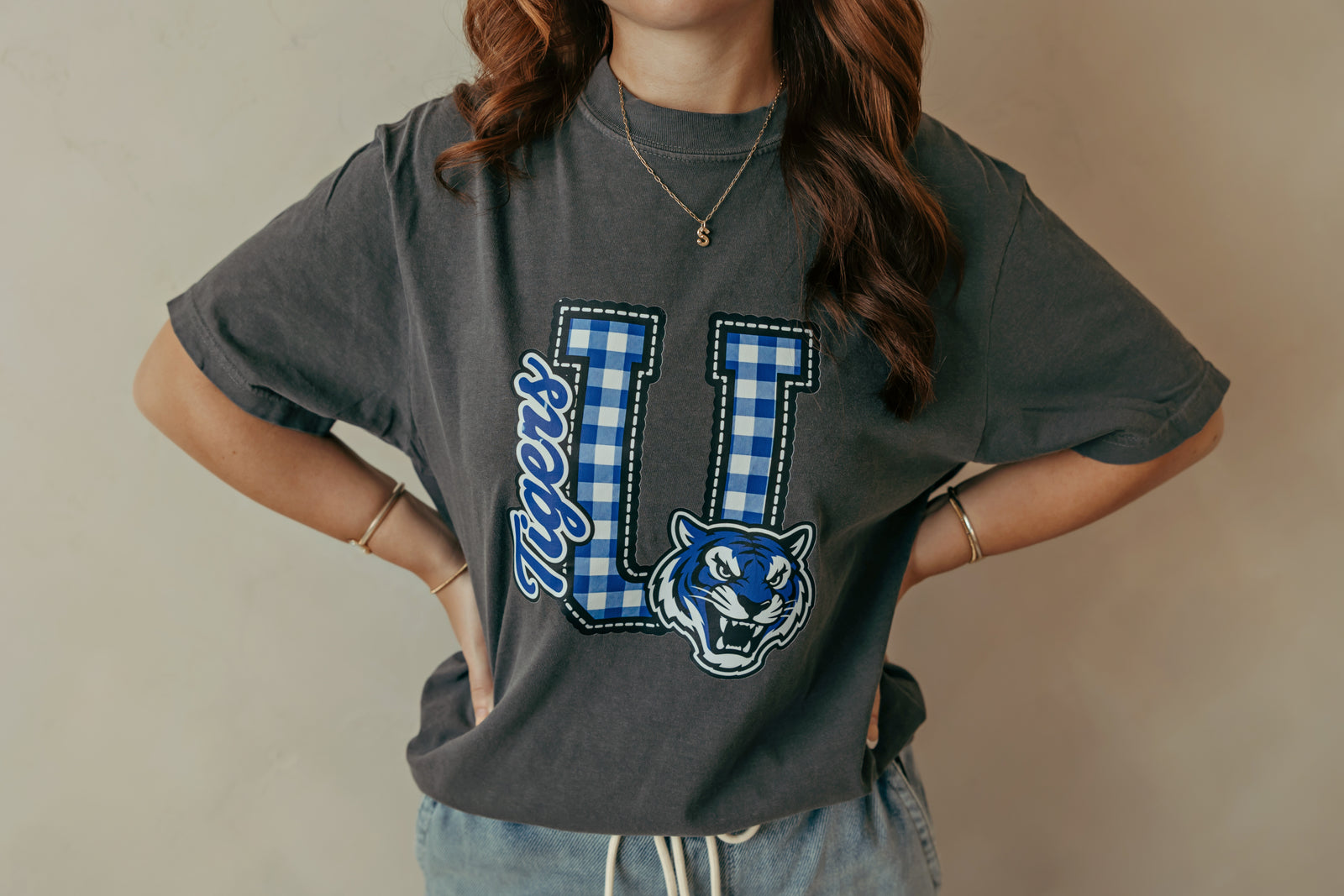 Adult Plaid Tigers Union City Graphic Tee