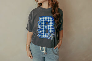 Adult Plaid Bobcats Graphic Tee