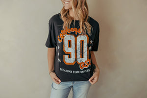 OSU Cowboys Jersey Patch Tee Dark Gray