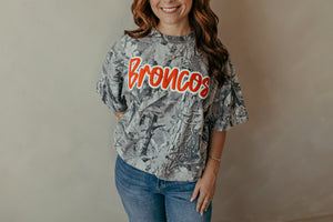 Grey Camo Broncos Graphic Tee