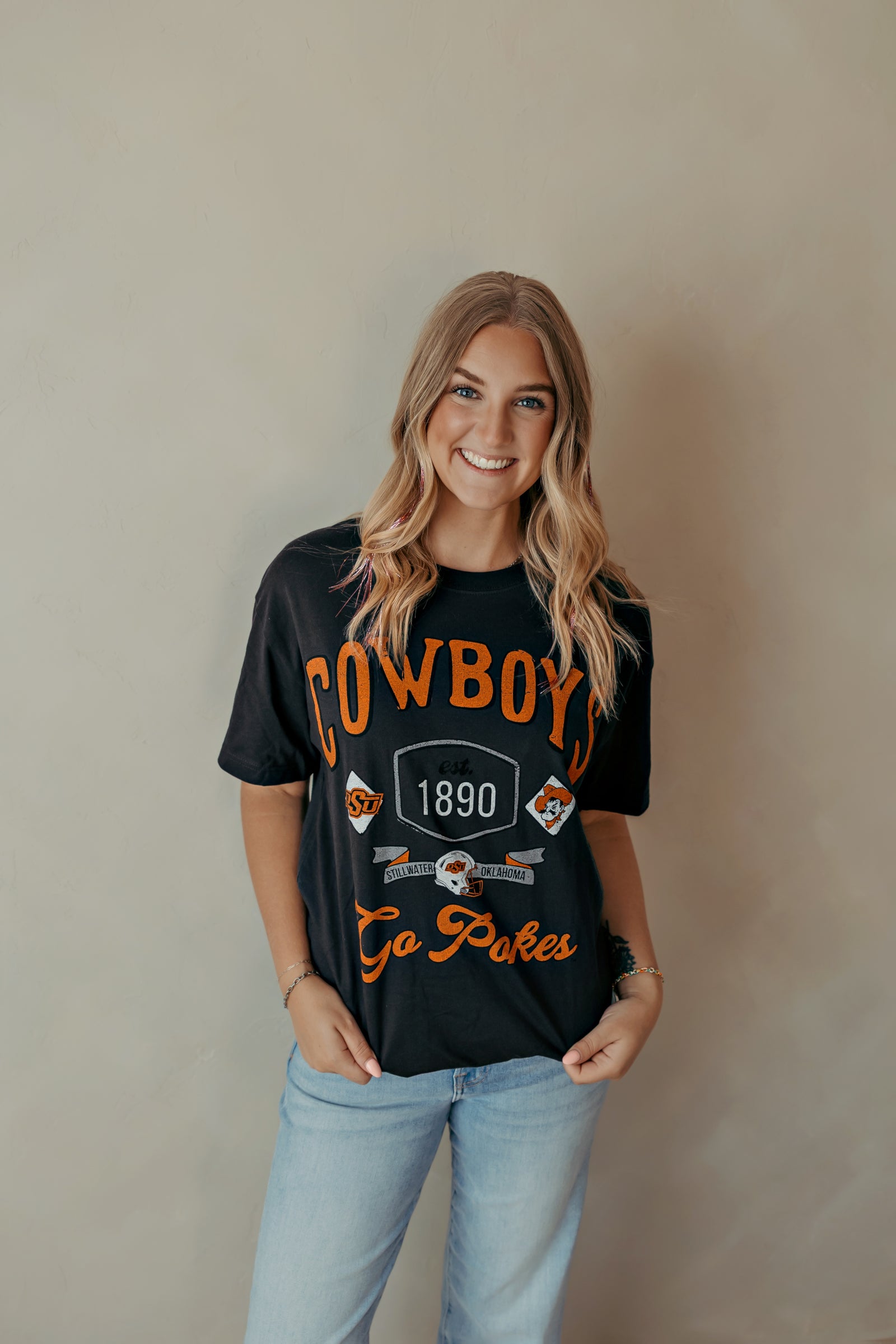 OSU Cowboys Patches Tee Dark Gray