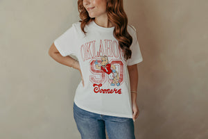 OU Sooners Club Mascot Ellie White Tee