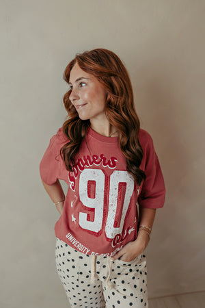 OU Sooners Jersey Patch Tee Crimson
