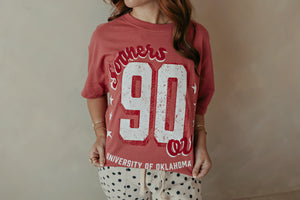 OU Sooners Jersey Patch Tee Crimson