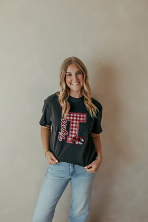Adult Plaid Tuttle Tigers Graphic Tee