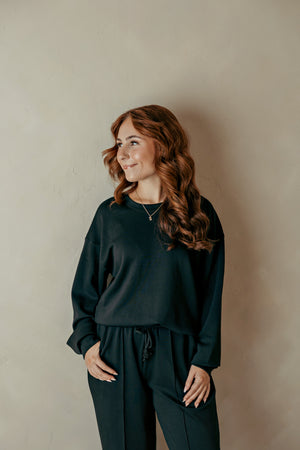 Black Crew Neck Sweatshirt