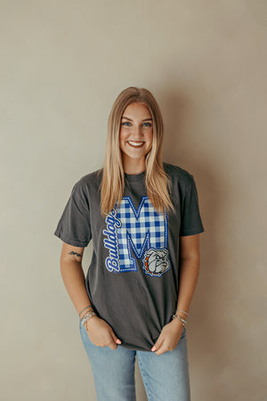 Adult Plaid Bulldogs Graphic Tee