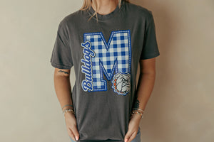 Adult Plaid Bulldogs Graphic Tee