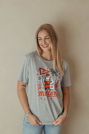 Millers Spirit Collage Graphic Tee Heather Grey