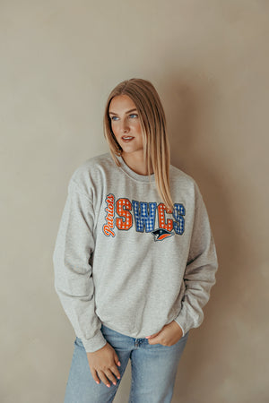 SWCS Patriots Plaid Sweatshirt Grey