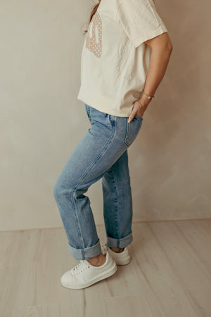Clara MR Tummy Control Vintage Wash Straight