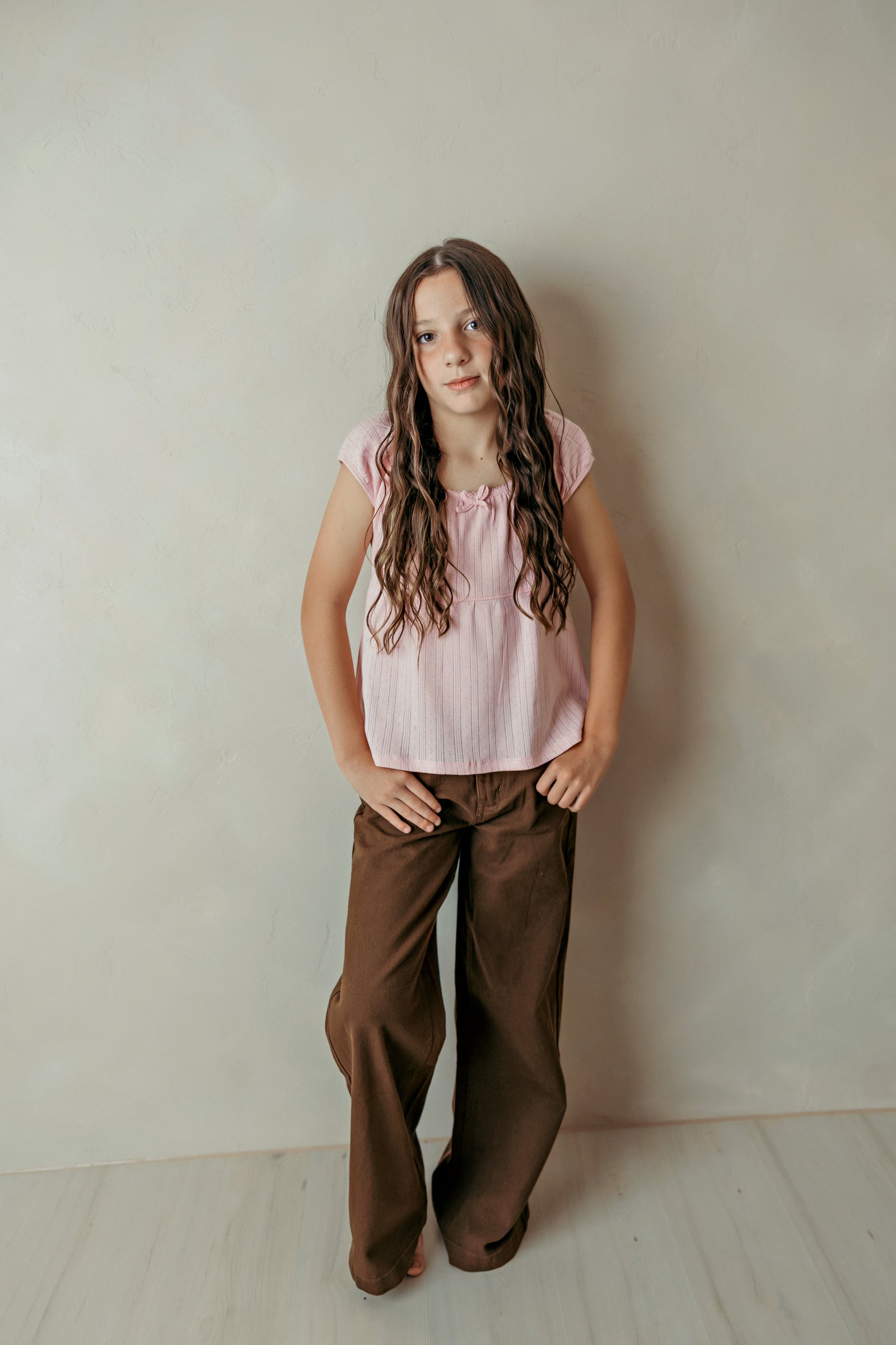 Girl's Woven Pants Chocolate Brown