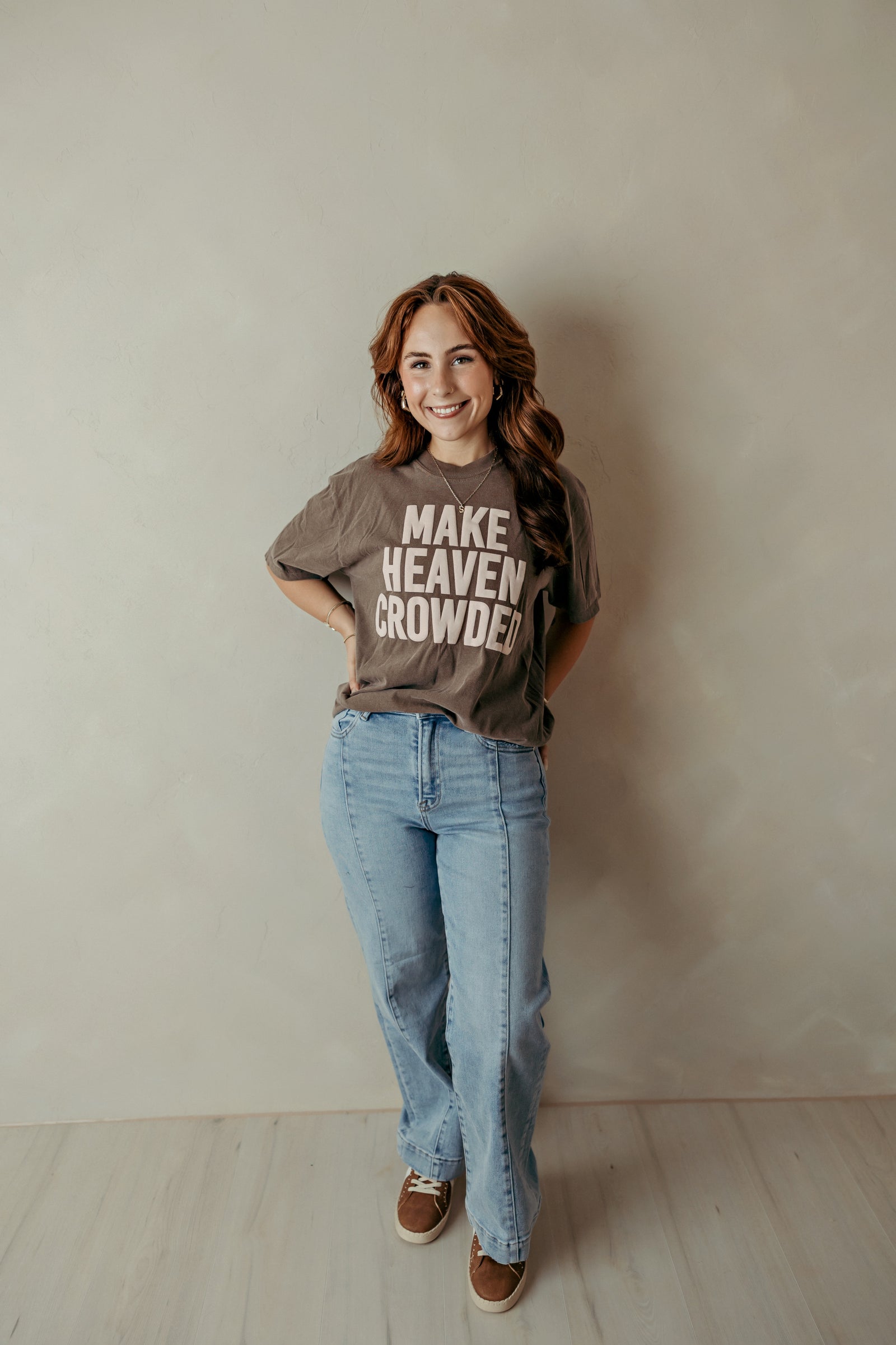 Adult Make Heaven Crowded Graphic Tee Brown